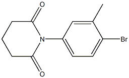 1-(4-bromo-3-methylphenyl)piperidine-2,6-dione Struktur