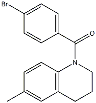 1-(4-bromobenzoyl)-6-methyl-1,2,3,4-tetrahydroquinoline Struktur