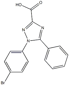 1-(4-bromophenyl)-5-phenyl-1H-1,2,4-triazole-3-carboxylic acid Struktur