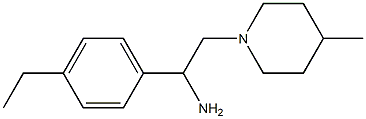 1-(4-ethylphenyl)-2-(4-methylpiperidin-1-yl)ethan-1-amine Struktur