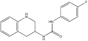 1-(4-fluorophenyl)-3-1,2,3,4-tetrahydroquinolin-3-ylurea Struktur