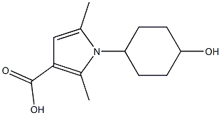 1-(4-hydroxycyclohexyl)-2,5-dimethyl-1H-pyrrole-3-carboxylic acid Struktur