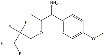 1-(4-methoxyphenyl)-2-(2,2,3,3-tetrafluoropropoxy)propan-1-amine Struktur