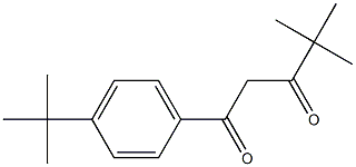 1-(4-tert-butylphenyl)-4,4-dimethylpentane-1,3-dione Struktur