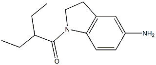 1-(5-amino-2,3-dihydro-1H-indol-1-yl)-2-ethylbutan-1-one Struktur