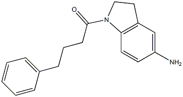 1-(5-amino-2,3-dihydro-1H-indol-1-yl)-4-phenylbutan-1-one Struktur