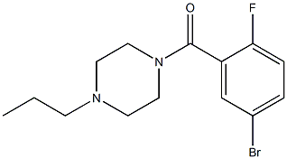 1-(5-bromo-2-fluorobenzoyl)-4-propylpiperazine Struktur