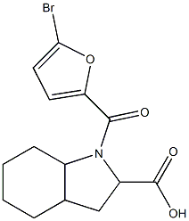 1-(5-bromo-2-furoyl)octahydro-1H-indole-2-carboxylic acid Struktur