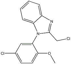 1-(5-chloro-2-methoxyphenyl)-2-(chloromethyl)-1H-1,3-benzodiazole Struktur