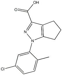 1-(5-chloro-2-methylphenyl)-1H,4H,5H,6H-cyclopenta[c]pyrazole-3-carboxylic acid Struktur