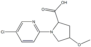 1-(5-chloropyridin-2-yl)-4-methoxypyrrolidine-2-carboxylic acid Struktur