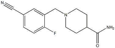 1-(5-cyano-2-fluorobenzyl)piperidine-4-carboxamide Struktur