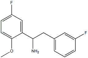 1-(5-fluoro-2-methoxyphenyl)-2-(3-fluorophenyl)ethan-1-amine Struktur