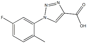 1-(5-fluoro-2-methylphenyl)-1H-1,2,3-triazole-4-carboxylic acid Struktur