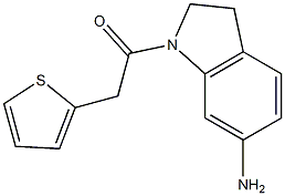 1-(6-amino-2,3-dihydro-1H-indol-1-yl)-2-(thiophen-2-yl)ethan-1-one Struktur