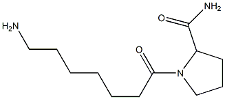 1-(7-aminoheptanoyl)pyrrolidine-2-carboxamide Struktur