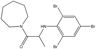 1-(azepan-1-yl)-2-[(2,4,6-tribromophenyl)amino]propan-1-one Struktur