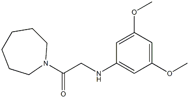 1-(azepan-1-yl)-2-[(3,5-dimethoxyphenyl)amino]ethan-1-one Struktur