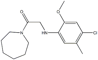 1-(azepan-1-yl)-2-[(4-chloro-2-methoxy-5-methylphenyl)amino]ethan-1-one Struktur