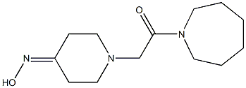 1-(azepan-1-yl)-2-[4-(hydroxyimino)piperidin-1-yl]ethan-1-one Struktur