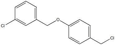 1-(chloromethyl)-4-[(3-chlorophenyl)methoxy]benzene Struktur