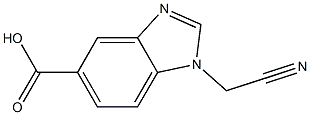 1-(cyanomethyl)-1H-1,3-benzodiazole-5-carboxylic acid Struktur