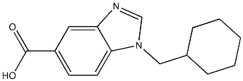 1-(cyclohexylmethyl)-1H-1,3-benzodiazole-5-carboxylic acid Struktur