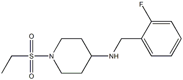 1-(ethanesulfonyl)-N-[(2-fluorophenyl)methyl]piperidin-4-amine Struktur