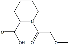 1-(methoxyacetyl)piperidine-2-carboxylic acid Struktur