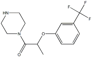 1-(piperazin-1-yl)-2-[3-(trifluoromethyl)phenoxy]propan-1-one Struktur