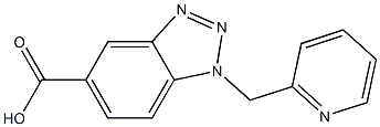 1-(pyridin-2-ylmethyl)-1H-1,2,3-benzotriazole-5-carboxylic acid Struktur