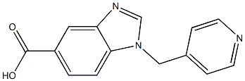 1-(pyridin-4-ylmethyl)-1H-1,3-benzodiazole-5-carboxylic acid Struktur