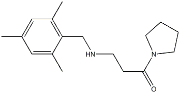 1-(pyrrolidin-1-yl)-3-{[(2,4,6-trimethylphenyl)methyl]amino}propan-1-one Struktur