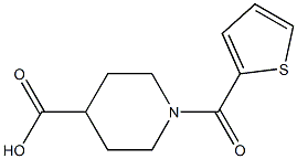 1-(thiophen-2-ylcarbonyl)piperidine-4-carboxylic acid Struktur