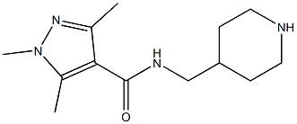 1,3,5-trimethyl-N-(piperidin-4-ylmethyl)-1H-pyrazole-4-carboxamide Struktur