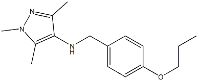 1,3,5-trimethyl-N-[(4-propoxyphenyl)methyl]-1H-pyrazol-4-amine Struktur