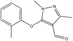 1,3-dimethyl-5-(2-methylphenoxy)-1H-pyrazole-4-carbaldehyde Struktur