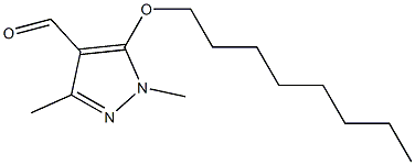 1,3-dimethyl-5-(octyloxy)-1H-pyrazole-4-carbaldehyde Struktur