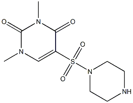 1,3-dimethyl-5-(piperazine-1-sulfonyl)-1,2,3,4-tetrahydropyrimidine-2,4-dione Struktur