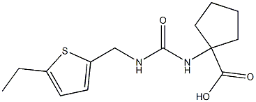 1-[({[(5-ethylthien-2-yl)methyl]amino}carbonyl)amino]cyclopentanecarboxylic acid Struktur