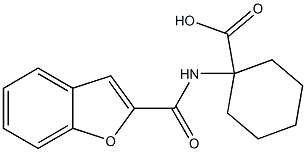 1-[(1-benzofuran-2-ylcarbonyl)amino]cyclohexanecarboxylic acid Struktur