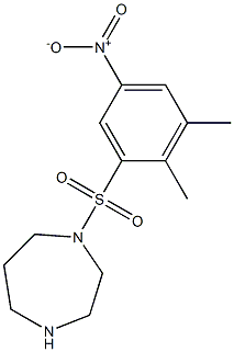 1-[(2,3-dimethyl-5-nitrobenzene)sulfonyl]-1,4-diazepane Struktur