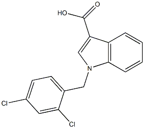 1-[(2,4-dichlorophenyl)methyl]-1H-indole-3-carboxylic acid Struktur