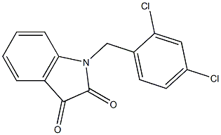 1-[(2,4-dichlorophenyl)methyl]-2,3-dihydro-1H-indole-2,3-dione Struktur