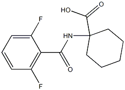 1-[(2,6-difluorobenzoyl)amino]cyclohexanecarboxylic acid Struktur