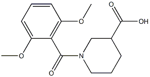 1-[(2,6-dimethoxyphenyl)carbonyl]piperidine-3-carboxylic acid Struktur