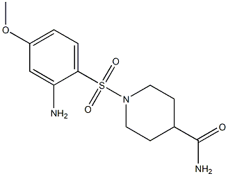 1-[(2-amino-4-methoxybenzene)sulfonyl]piperidine-4-carboxamide Struktur