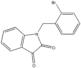 1-[(2-bromophenyl)methyl]-2,3-dihydro-1H-indole-2,3-dione Struktur