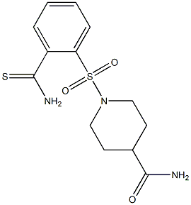 1-[(2-carbamothioylbenzene)sulfonyl]piperidine-4-carboxamide Struktur