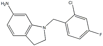 1-[(2-chloro-4-fluorophenyl)methyl]-2,3-dihydro-1H-indol-6-amine Struktur